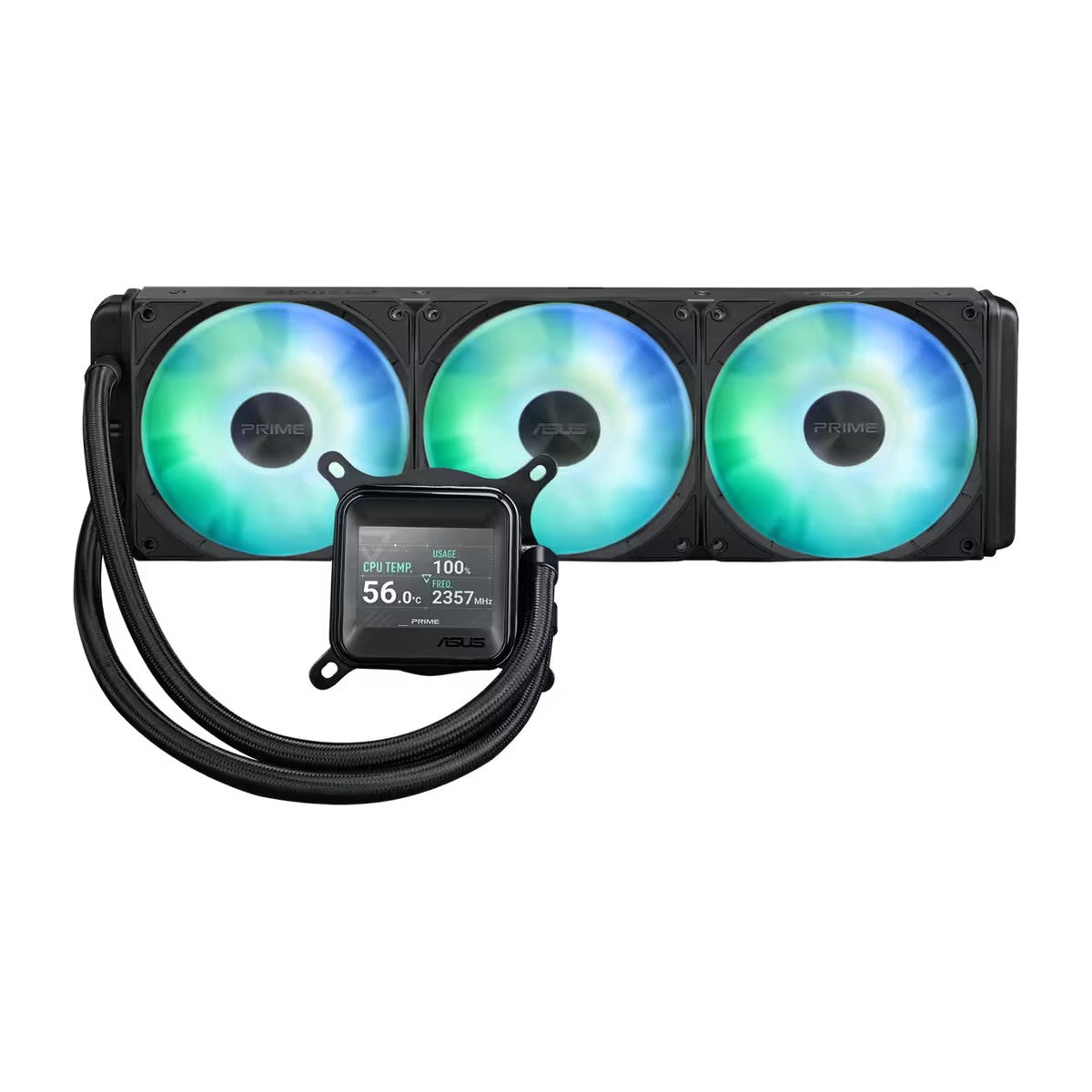 ASUS Prime LC 360 ARGB AIO Liquid Cooler with 2.3" LCD
