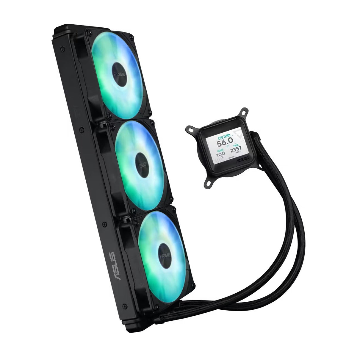 ASUS Prime LC 360 ARGB AIO Liquid Cooler with 2.3" LCD