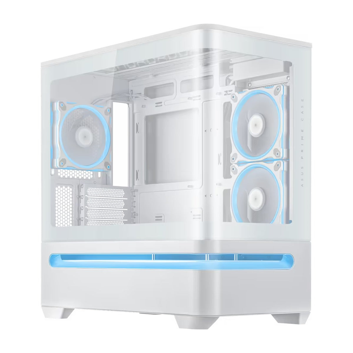 ASUS Prime AP202 White mATX Case - Curved Glass