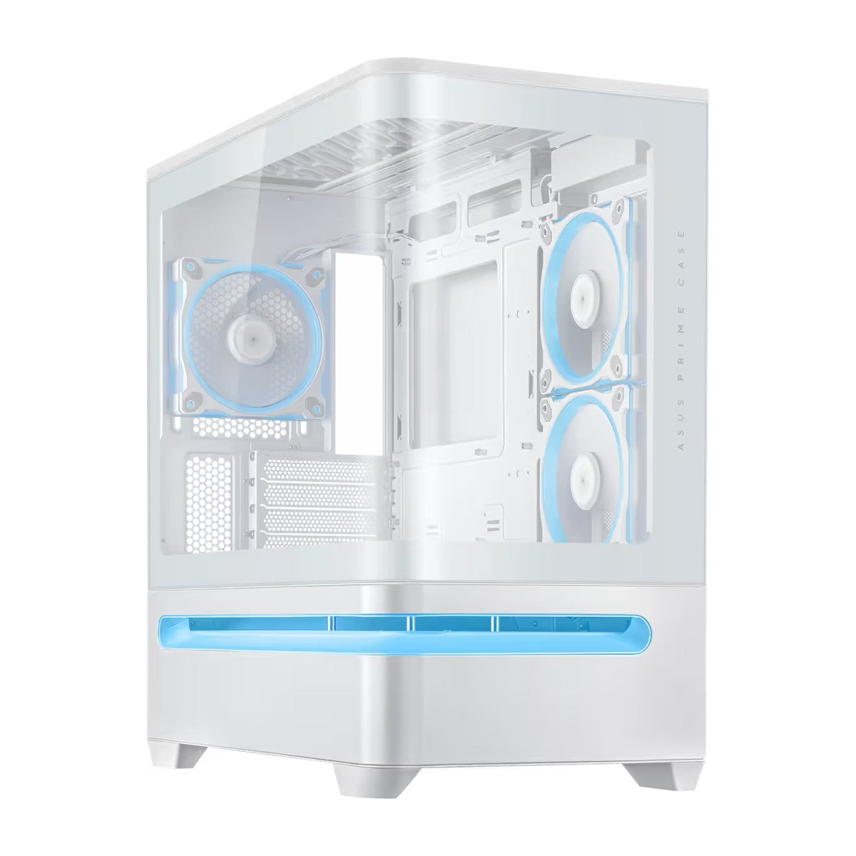 ASUS Prime AP202 White mATX Case - Curved Glass