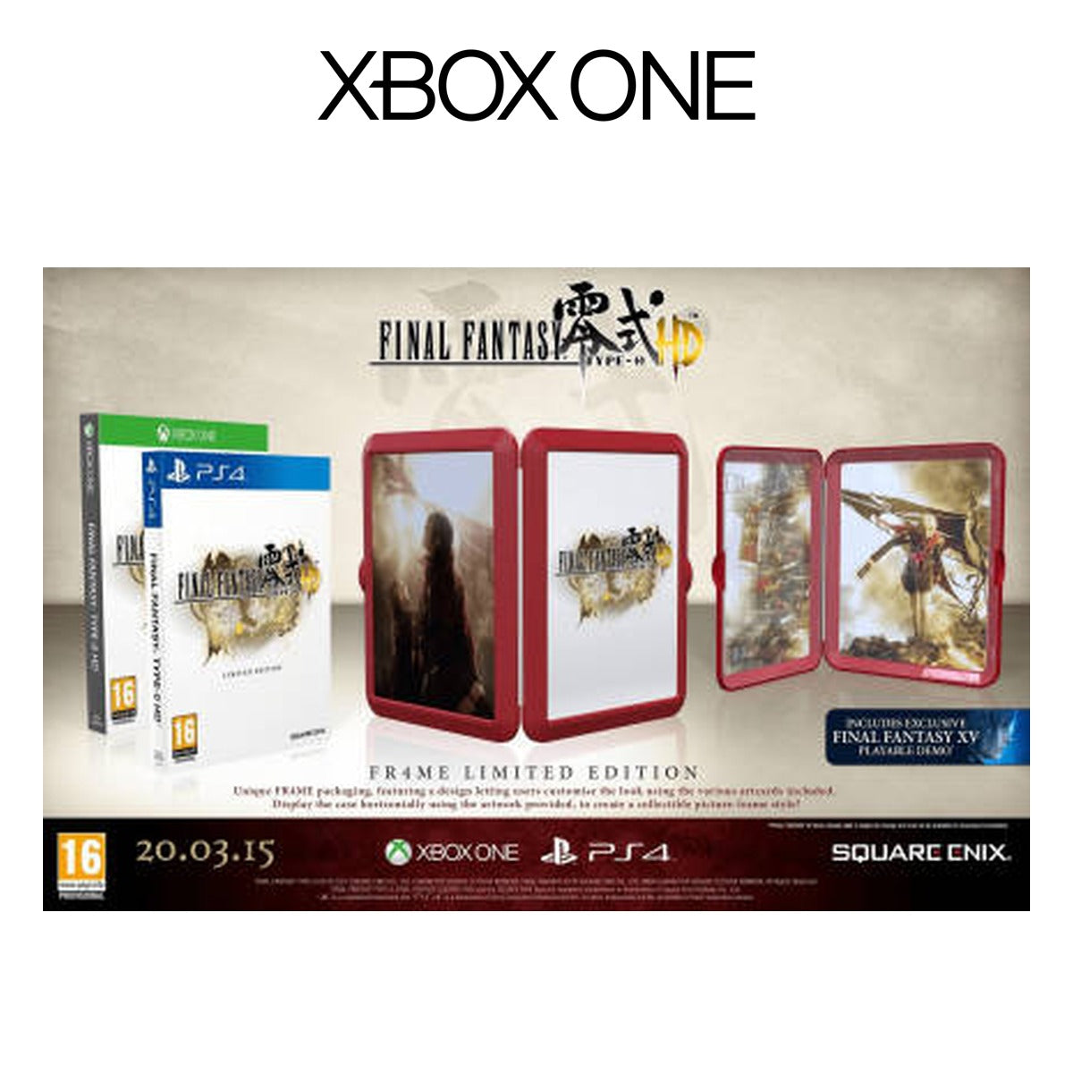Final Fantasy Type-0 HD - Fr4me Limited Edition ( Xbox One ) - contents