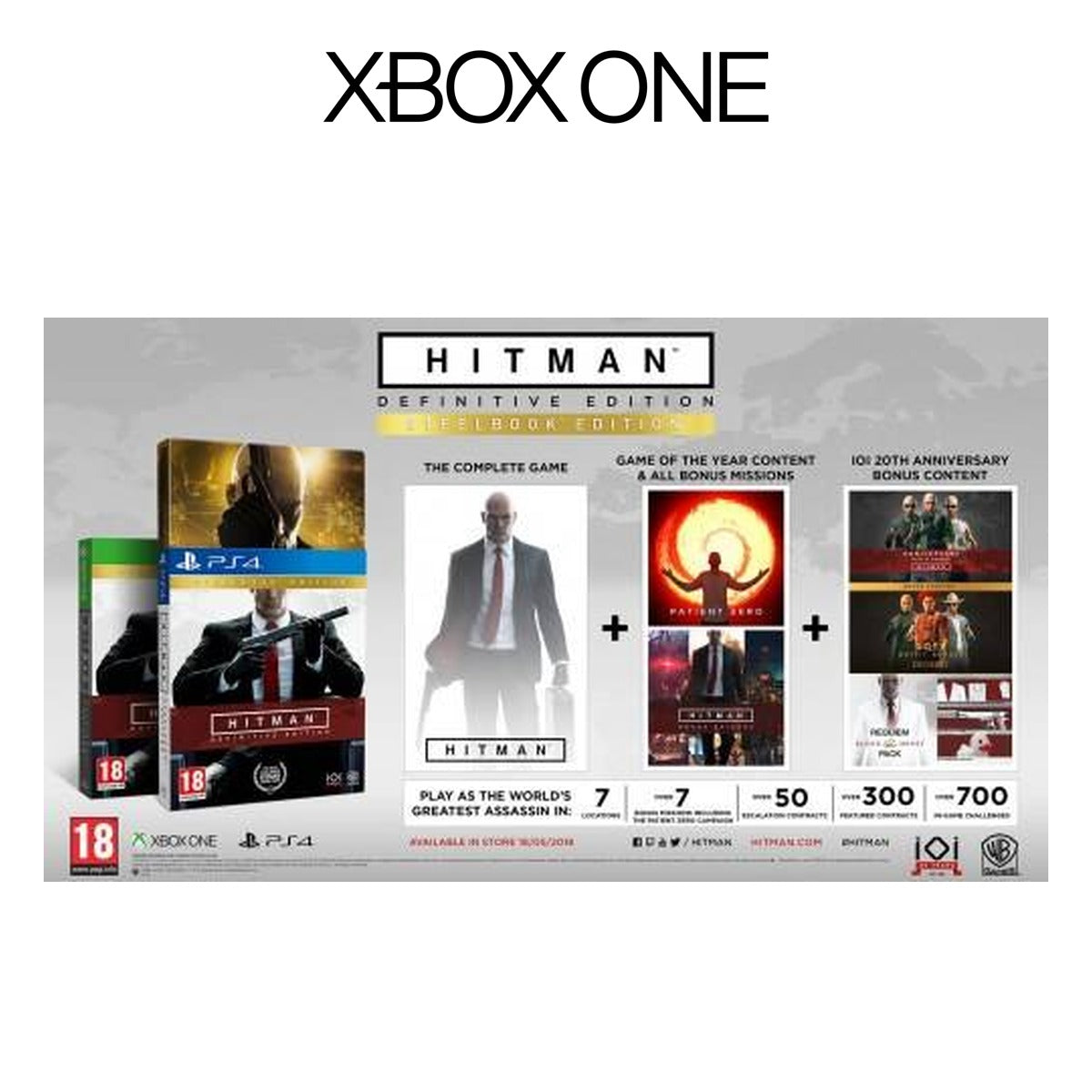 Hitman: Definitive Steelbook Edition (2016) ( Xbox One ) - contents